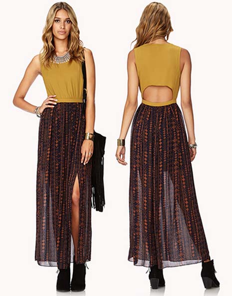 Unique Safari-Chic Maxi Dress