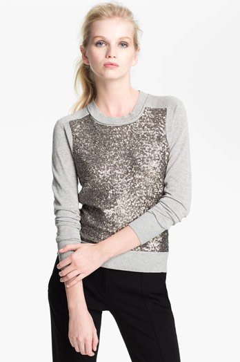 Sequin Silk Sweater